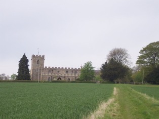 chrishall church from the fields