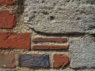 roman tile in wall